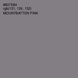 #837E84 - Mountbatten Pink Color Image