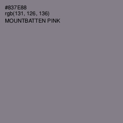 #837E88 - Mountbatten Pink Color Image