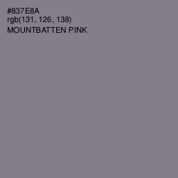 #837E8A - Mountbatten Pink Color Image