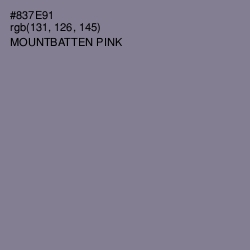 #837E91 - Mountbatten Pink Color Image
