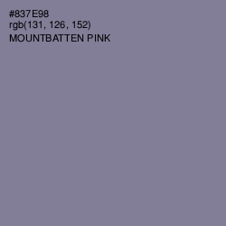 #837E98 - Mountbatten Pink Color Image