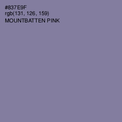 #837E9F - Mountbatten Pink Color Image