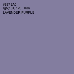 #837EA0 - Lavender Purple Color Image