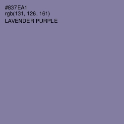 #837EA1 - Lavender Purple Color Image