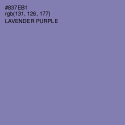 #837EB1 - Lavender Purple Color Image