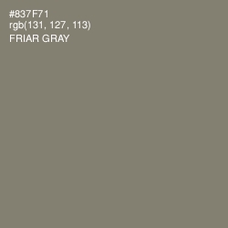 #837F71 - Friar Gray Color Image