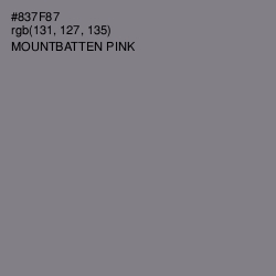 #837F87 - Mountbatten Pink Color Image
