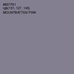 #837F91 - Mountbatten Pink Color Image