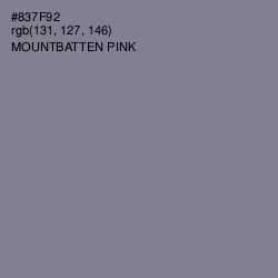 #837F92 - Mountbatten Pink Color Image