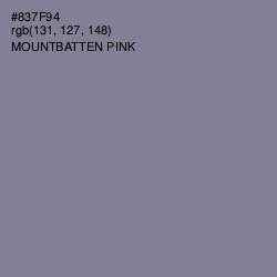 #837F94 - Mountbatten Pink Color Image