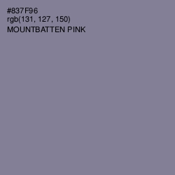 #837F96 - Mountbatten Pink Color Image