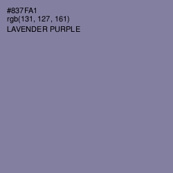 #837FA1 - Lavender Purple Color Image