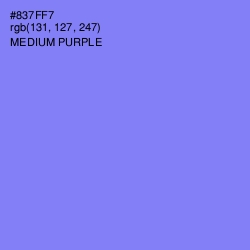 #837FF7 - Medium Purple Color Image