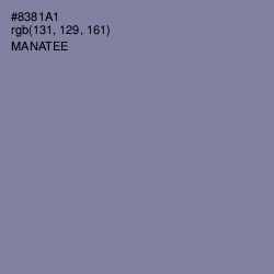 #8381A1 - Manatee Color Image