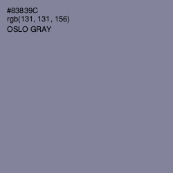 #83839C - Oslo Gray Color Image