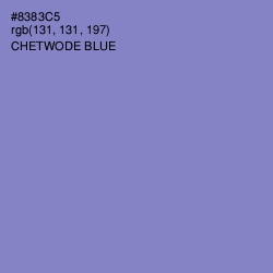 #8383C5 - Chetwode Blue Color Image