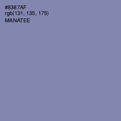 #8387AF - Manatee Color Image