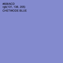 #838ACD - Chetwode Blue Color Image