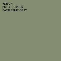 #838C71 - Battleship Gray Color Image