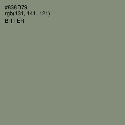#838D79 - Bitter Color Image