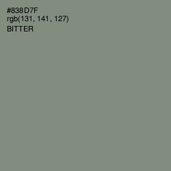 #838D7F - Bitter Color Image