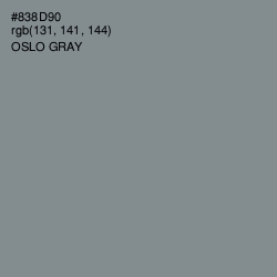 #838D90 - Oslo Gray Color Image