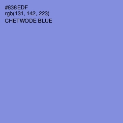 #838EDF - Chetwode Blue Color Image