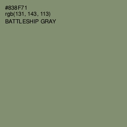 #838F71 - Battleship Gray Color Image