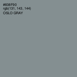 #838F90 - Oslo Gray Color Image