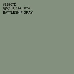 #83907D - Battleship Gray Color Image