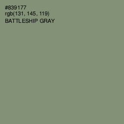 #839177 - Battleship Gray Color Image