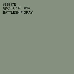 #83917E - Battleship Gray Color Image