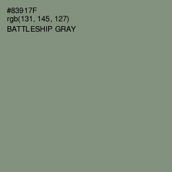 #83917F - Battleship Gray Color Image