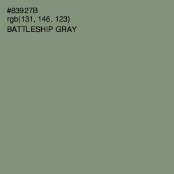 #83927B - Battleship Gray Color Image