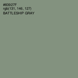 #83927F - Battleship Gray Color Image