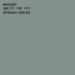 #83928D - Spanish Green Color Image