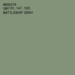 #83937A - Battleship Gray Color Image