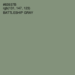 #83937B - Battleship Gray Color Image