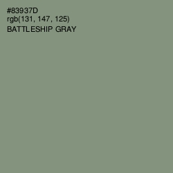 #83937D - Battleship Gray Color Image