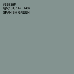 #83938F - Spanish Green Color Image