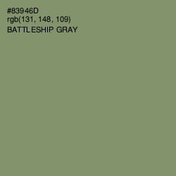 #83946D - Battleship Gray Color Image