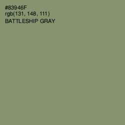 #83946F - Battleship Gray Color Image