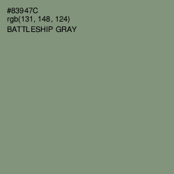 #83947C - Battleship Gray Color Image