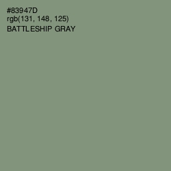 #83947D - Battleship Gray Color Image