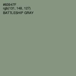 #83947F - Battleship Gray Color Image