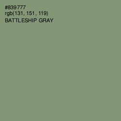 #839777 - Battleship Gray Color Image