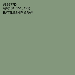 #83977D - Battleship Gray Color Image