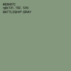 #83987C - Battleship Gray Color Image