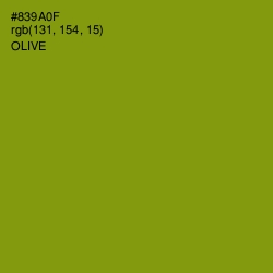 #839A0F - Olive Color Image