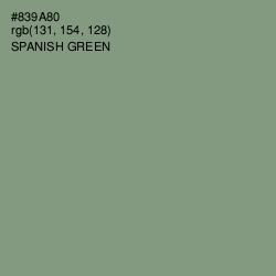 #839A80 - Spanish Green Color Image